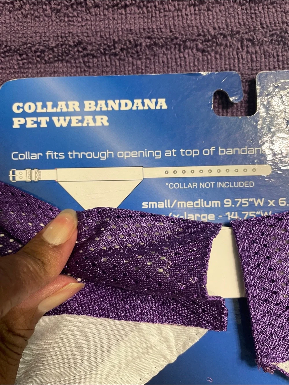Pets First Collegiate Purple & Gold Pet Collar Bandana